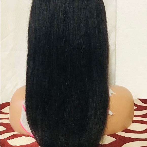 ✨❤️Mines Diamond Straight Human wig natural color Bangs Glueless Machin… - Picture 4 of 6